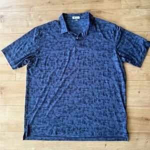 Peter Millar x Mira Vista Electric Guitar Golf Polo Shirt Men’s XXL Blue